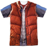 Back To The Future McFly Vest Men's Regular Fit Polyester Short-Sleeve T-Shirt